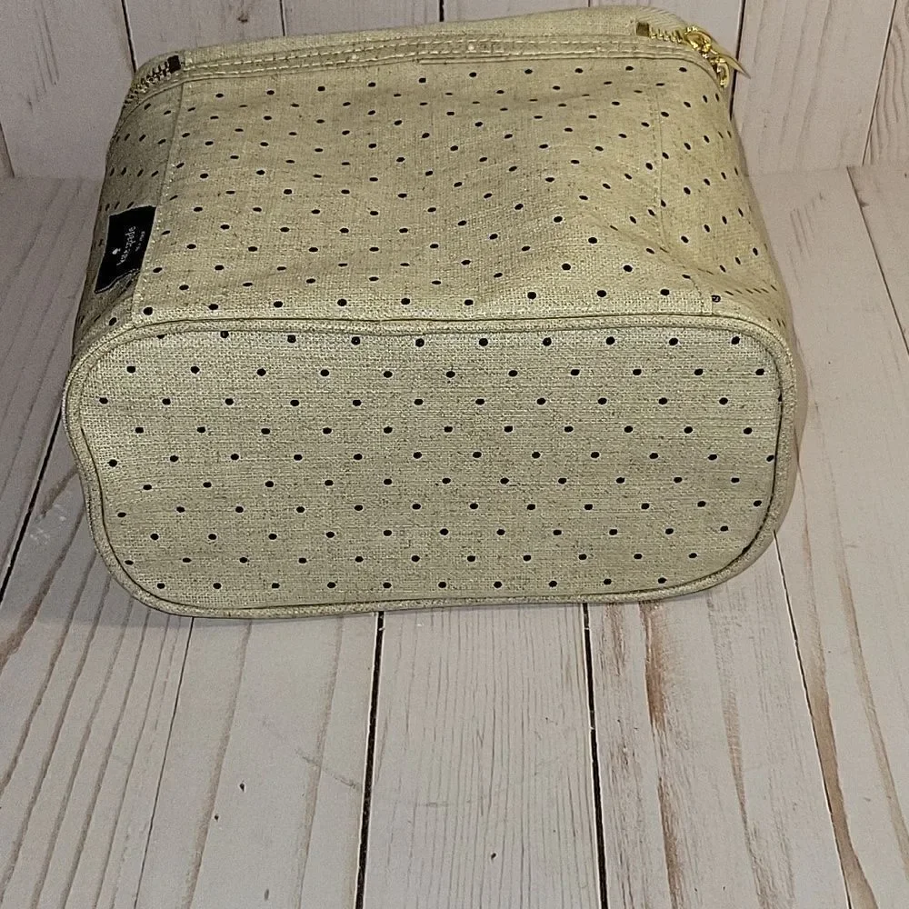 Kate Spade polka dot “out to lunch” lunch bag tote zippered